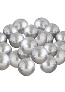 ballons argent, mini ballons argent chrome, petits ballons latex argent, petits ballons pour arches, ballons ronds