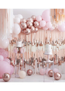 ballons rose gold, mini ballons argent chrome, petits ballons latex dorés, petits ballons pour arches, ballons ronds