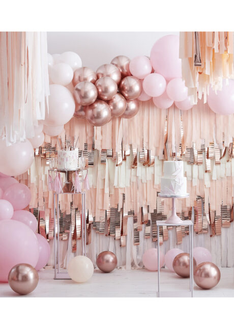 ballons rose gold, mini ballons argent chrome, petits ballons latex dorés, petits ballons pour arches, ballons ronds, 40 Ballons 5″ en Latex, Rose Gold Chrome, Ginger Ray