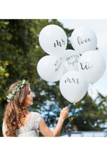 bouquet ballons mariage, ballons mariée, ballons pour mariage, Bouquet de Ballons Blancs de Mariage, Ginger Ray