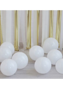 mini ballons, ballons blancs ronds, petits ballons latex, petits ballons bleus, arche de ballons