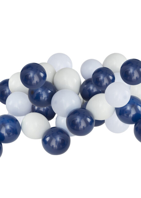 mini ballons, ballons bleus ronds, petits ballons latex, petits ballons bleus, arche de ballons, 40 Ballons 5″ en Latex, Bleus et Gris Perle, Ginger Ray