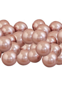 ballons rose gold, mini ballons argent chrome, petits ballons latex dorés, petits ballons pour arches, ballons ronds