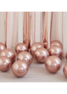 ballons rose gold, mini ballons argent chrome, petits ballons latex dorés, petits ballons pour arches, ballons ronds
