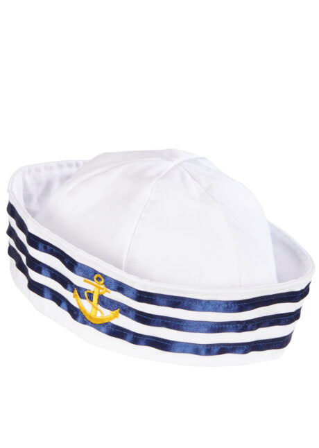 bob de marin, béret de marin, chapeau de marin, bob de la marine, chapeaux marins paris, Bob Marin, Rayures Bleues Satinées