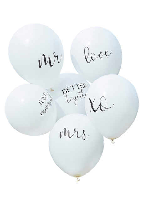 bouquet ballons mariage, ballons mariée, ballons pour mariage, Bouquet de Ballons Blancs de Mariage, Ginger Ray