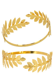 bracelet romain doré, bracelet feuilles de laurier, bijoux romains déguisement, Bracelet Romain Doré, avec Feuilles de Laurier