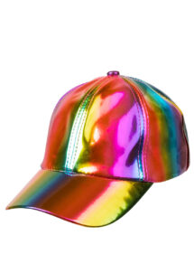 casquette disco, casquette hologramme, casquette années 80, Casquette Disco Multicolore Hologramme