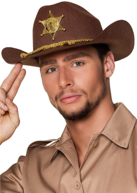 chapeau de cowboy, chapeau shérif, chapeau cowboy marron, Chapeau de Cowboy South Dakota, Marron