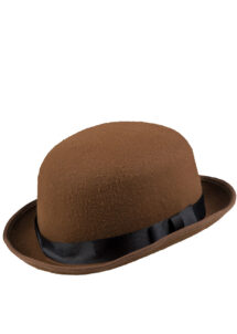 chapeau melon marron, chapeau melon