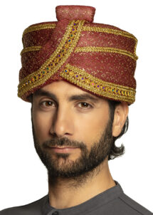 chapeau oriental, chapeau de sultan oriental, chapeau, Chapeau de Sultan Oriental, Rouge et Or