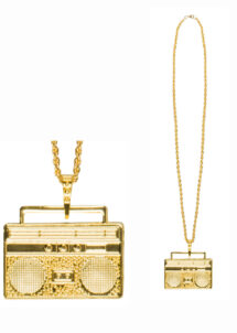 collier rappeur, collier ghetto blaster, collier de rappeur, collier radio cassette, Collier Doré, Pendentif Radio Cassette, Ghetto Blaster