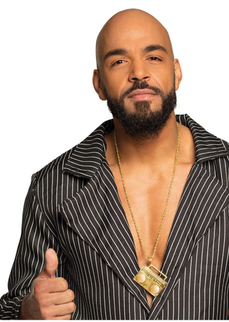 collier rappeur, collier ghetto blaster, collier de rappeur, collier radio cassette, Collier Doré, Pendentif Radio Cassette, Ghetto Blaster