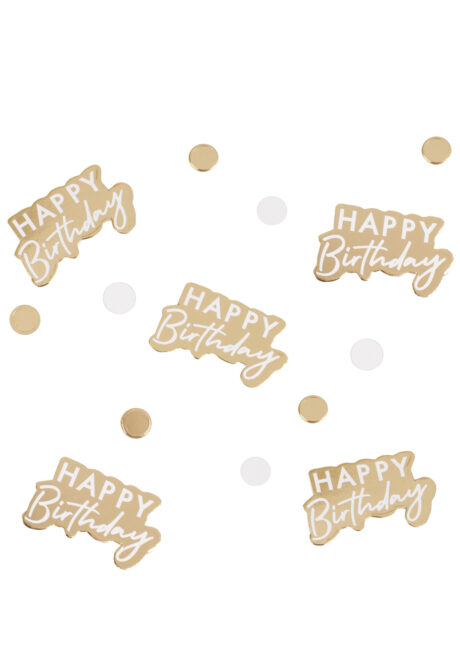 confettis anniversaire, confettis table anniversaire dorés, Confettis de Table, Anniversaire Dorés