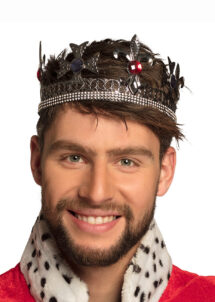couronne de roi métal argent, couronne roi luxe