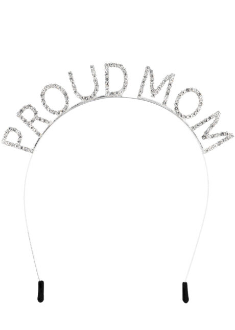 Accessoire maman fête des mères, serre tête maman strass, Diadème Maman, Serre-tête Proud Mom Strass