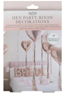 décor ballons bride to be, décorations ballons evjf, décorations ballons coeurs rose gold