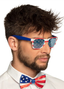 lunettes drapeau américain, accessoire américain déguisement, accessoire états unis déguisement, lunettes drapeaux, lunettes de supporter déguisement, lunettes de déguisement