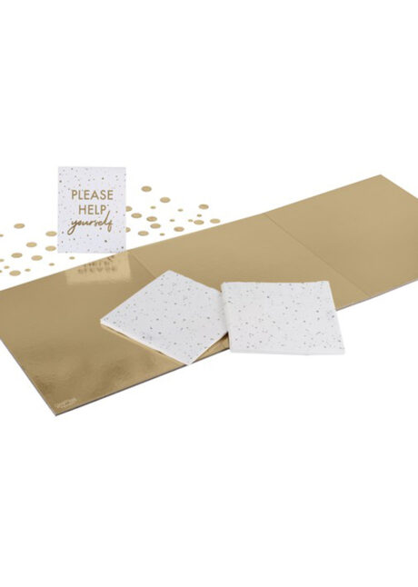 plateau traiteur, plateau dégustation, Ginger Ray, plateau jetable, 1 Kit Plateau de Dégustation Ginger Ray, Doré, 80 cm