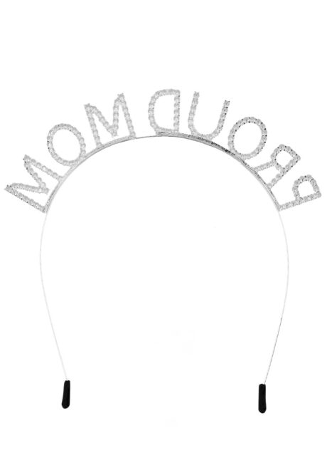 Serre-tête proud mom strass argent, Serre-tête baby shower maman fière, Diadème Maman, Serre-tête Proud Mom Strass