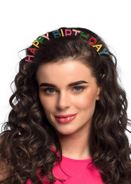 SERRE-TETE-METAL-ANNIVERSAIRE, Diadème Anniversaire, Happy Birthday Métal
