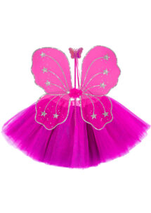 ailes de fée, déguisement fée enfant, tutu rose, ailes roses de fée