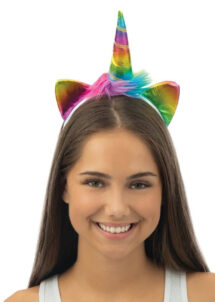 licorne, serre tête licorne, corne de licorne, Corne de Licorne Multicolore
