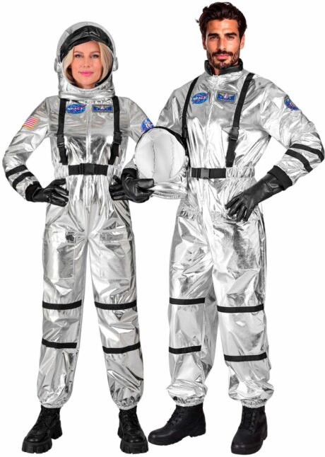 déguisement astronaute, costume d'astronaute, casque astronaute, Déguisement Astronaute Argent avec Casque Souple