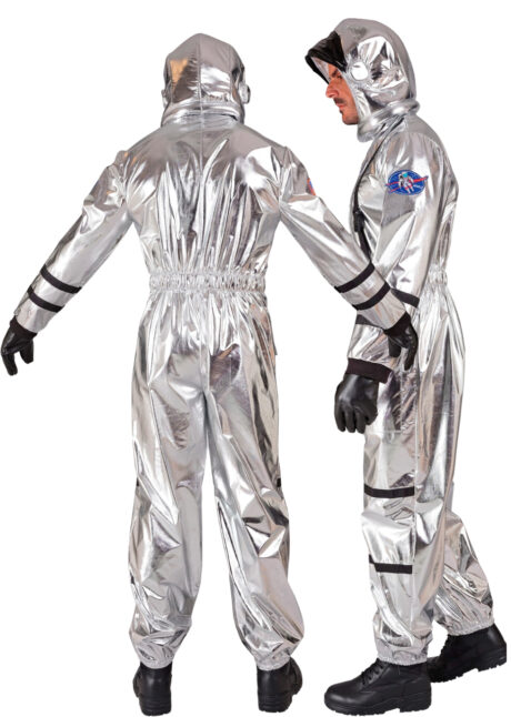 déguisement astronaute, déguisement cosmonaute, costume d'astronaute homme, Déguisement d’Astronaute, avec Casque Souple, Argent
