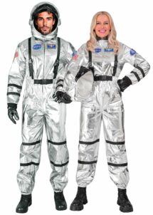 déguisement astronaute, costume d'astronaute, casque astronaute, Déguisement Astronaute Argent avec Casque – Combinaison Spatiale
