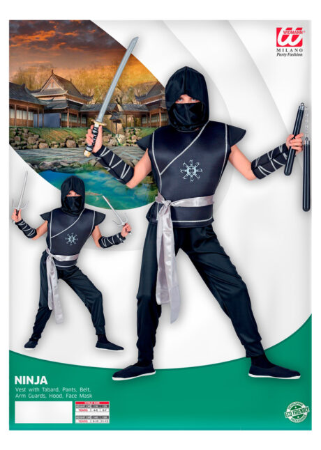 déguisement de Ninja garçon, déguisement de ninja enfant, Déguisement de Ninja, Longue Ceinture, Garçon