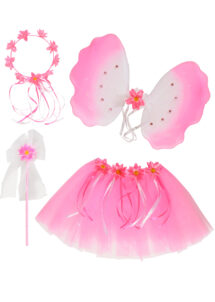ailes de fée, déguisement fée enfant, tutu rose, ailes roses de fée