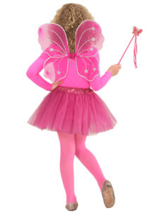 ailes de fée, déguisement fée enfant, tutu rose, ailes roses de fée