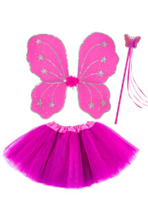 ailes de fée, déguisement fée enfant, tutu rose, ailes roses de fée