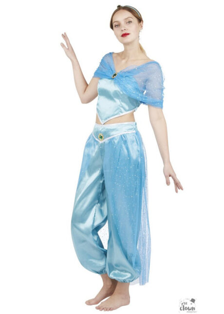 déguisement de danseuse orientale femme, costume jasmine femme, déguisement jasmine femme, costume danseuse orientale, déguisement femme orientale, déguisement jasmine, Déguisement Danseuse Orientale, Jasmine Bleue