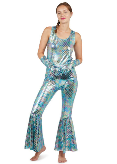 déguisement de sirène femme, pantalon de sirène, costume de sirène, Déguisement de Sirène, Pantalon Flare Ciel Irisé