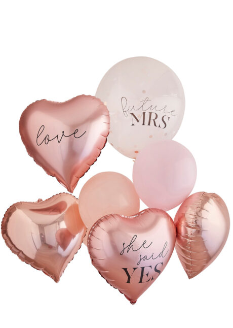 Ballons de baudruche impression coeur rose