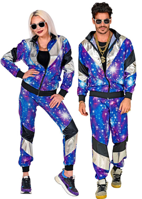 déguisement années 80, survêtement années 80 femme, costume années 80, Déguisement Années 80, Ensemble Imprimé Disco Galaxie