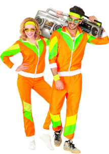 déguisement années 80 orange fluo, déguisement survêtement années 80, jogging années 80, Déguisement Années 80, Ensemble Orange Fluo