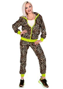 déguisement survêtement léopard, costume années 80 léopard, déguisement années 80 léopard, Déguisement Années 80, Jogging Léopard