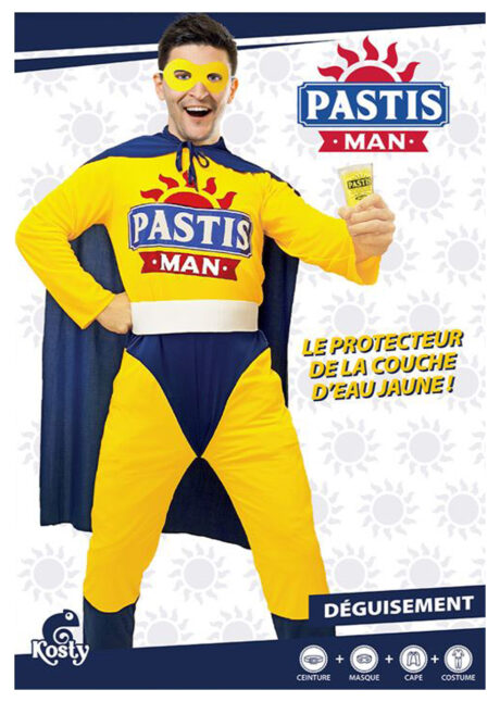 Déguisement humour, déguisement pastis, EVG, Déguisement Pastis Man