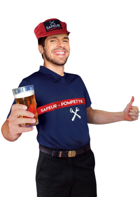 déguisement humour pompier, déguisement evg, déguisement humour, Déguisement Sapeur Pompette, avec Casquette