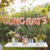 guirlande congrats, guirlande félicitations, décoration diplômés, ginger ray, guirlande message