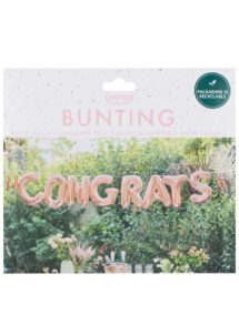 guirlande congrats, guirlande félicitations, décoration diplômés, ginger ray, guirlande message, guirlande ballons