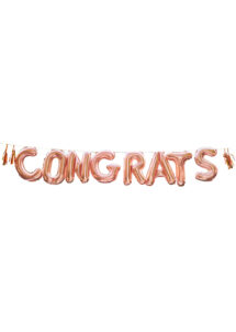 guirlande congrats, guirlande félicitations, décoration diplômés, ginger ray, guirlande message, guirlande ballons