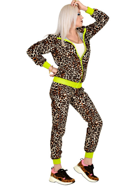survêtement léopard, déguisement années 80 léopard, déguisement années 80, Déguisement Années 80, Jogging Léopard
