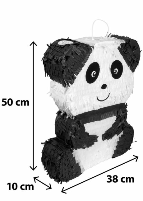 PINATA ANNIVERSAIRE PANDA, pinata mexicaine panda, Pinata Panda Assis – Anniversaire – 50 cm