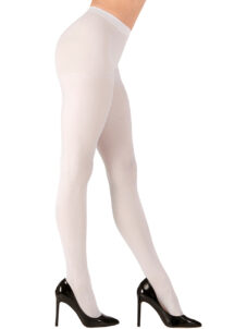 collants blancs, bas blancs, collants, Collant Opaque, Blanc