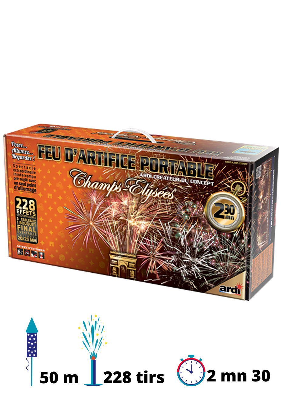 FEU D'ARTIFICE PORTABLE (Spectacle 4 minutes)