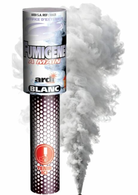 fumigène blanc, fumigene blanc, Fumigène à Main Blanc sur Bâton – 45 Secondes, Pack de 2
